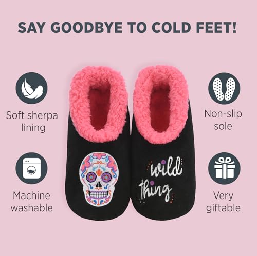 Image of Snoozies Slipper Socks -Funny Quote House Slippers for Women, Non-Slip Fuzzy