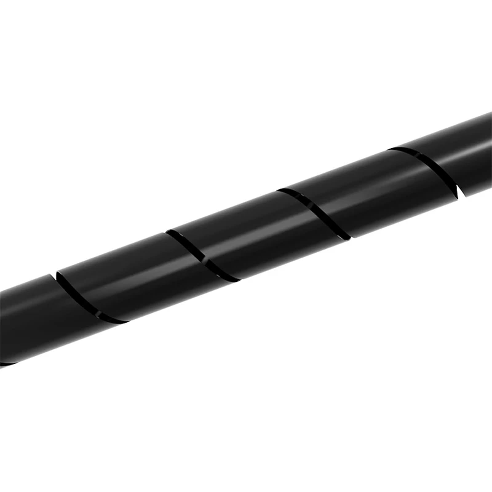 Enrollador Protector de Envoltura de Cable de 12 Metros, diámetro Interior de 8 mm, Organizador de Alambre en Espiral Flexible, Tubo de Almacenamiento de Cable, Cubierta de Tubo(White)