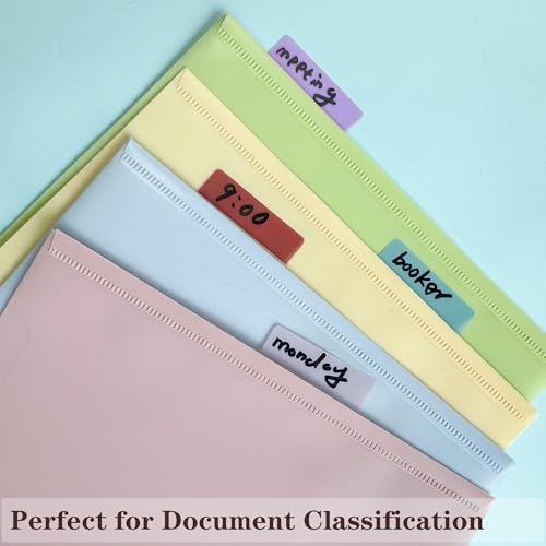 Image of ELII 500 PCS Sticky Index Tabs 2 Inch Book Tabs,Page Markers File Tabs | Self Adhesive, Labels for Pages Notebooks,Repositionable, Tape Flags, Binders,File Folders,Smooth Writing,Safety Material