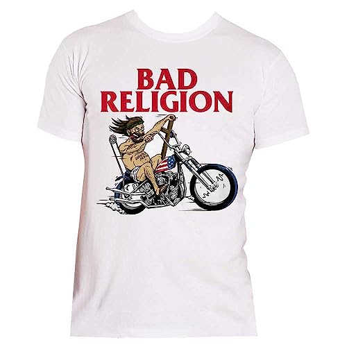 Bad Religion American Jesus T-Shirt Homme Confort Coton Blanc Taille S