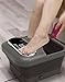 OOAMBB Collapsible Foot Spa with Heat, Bubble and Temp Control, Foot Bath Massager with XL Touch Screen and Massage Rollers, Foot Soaking Tub, Pedicure Foot spa for Stress Relief (Grey)