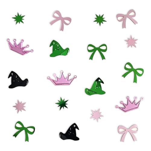 600pcs Wicked Themed Party Decorations Confetti, Pink Green Birthday Supplies for Girls Wicked Birthday Party Decorations
