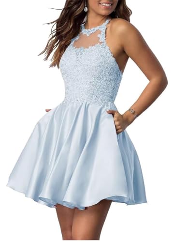 Robe de bal de promo en satin noir avec poches pour ado chic