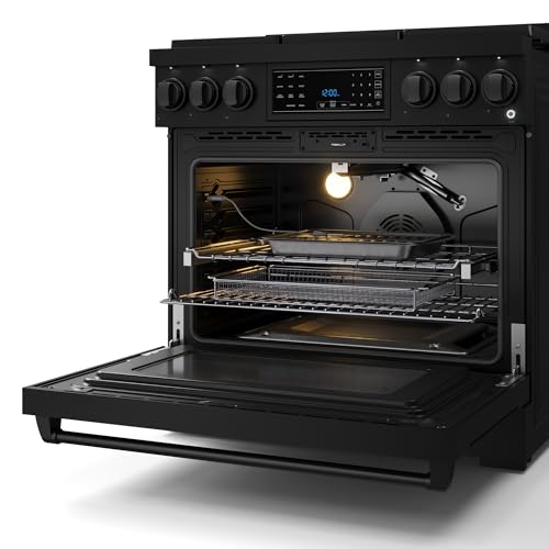 Image of Gordon Ramsay by THOR Kitchen 36 Inch Professional Gas Range with Tilt Panel Touch Control in Black