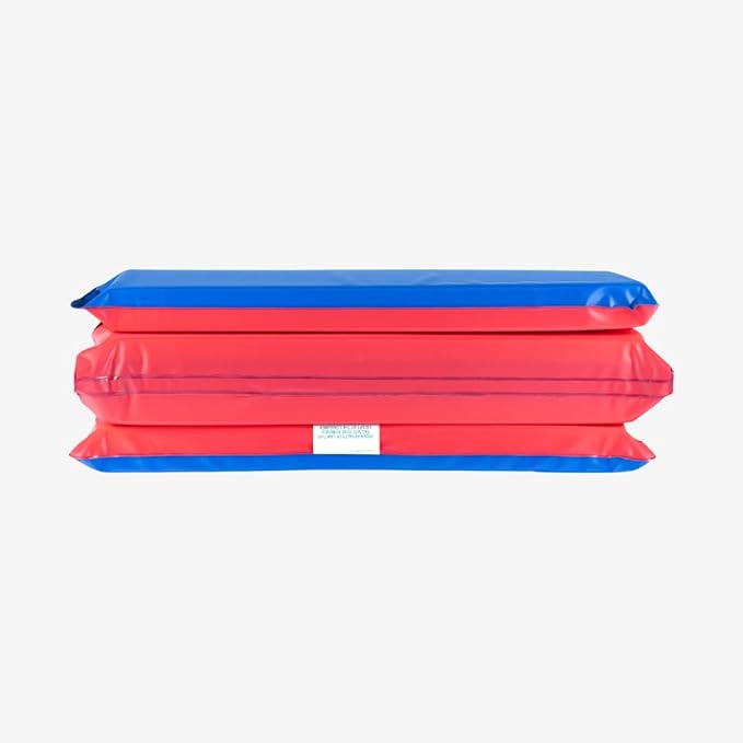 KinderMat, 1.5 Inch Thick, 4Section Rest Mat, Red/Blue