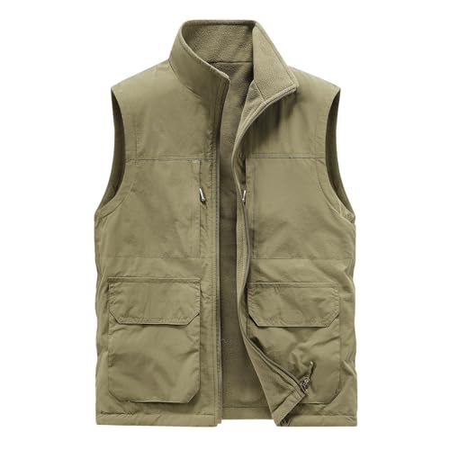 Gilet de travail sans manche polaire pour artisan et bricolage extérieur en hiver