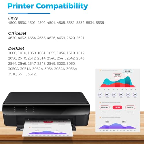 Image of 61XL 61 Ink Cartridges for HP Printers Envy 4500 5530 Compatible for HP Ink 61XL HP61 61 XL Black and Color Combo Pack for Officejet 4630 4635 Envy 4502 5535 Deskjet 1000 1510 2050 2510 2540, 2-Pack