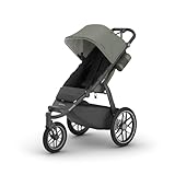 UPPAbaby Ridge V2 Jogging Stroller | All-Terrain Performance Suspension + Never-Flat Tires Built for Walking, Running + Trails | Water Bottle Holder Included | Evelyn (Meadow Green | Carbon Frame)