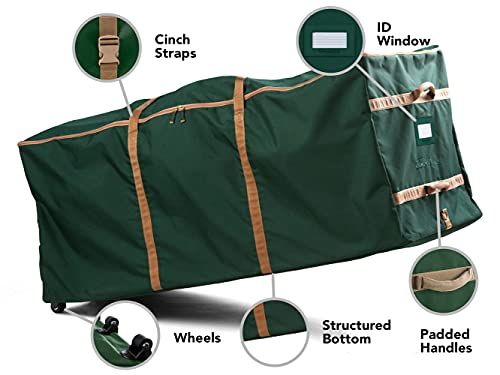 Covermates Keepsakes Christmas Tree Rolling Cinch Bag – Superior Protection, Padded Handles - Holiday Storage-Green #TOP2