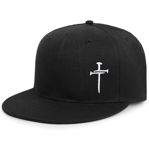 Christian Hats for Men Women - Cross Faith Flat Snapcback Hats - Religious Gifts for Thanksgiving Christmas
