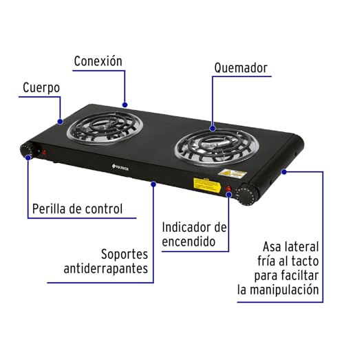 Parrilla eléctrica Voltech 8 parrilla electrica voltech marca Volteck (2)