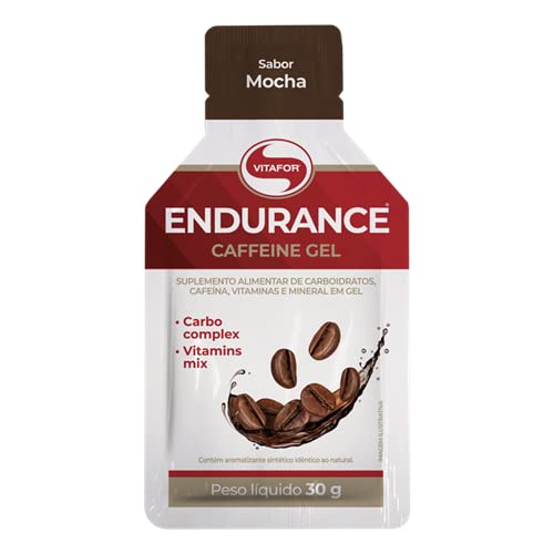 Kit 3X: Endurance Caffeine Carboidrato Gel Mocha Vitafor 30g
