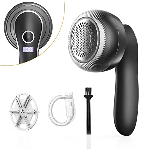 BHW BHW Wiederaufladbarer USB-Fusselentferner mit 2 Ersatzklingen und...