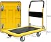 Dxysyldrun Red,Platform Trolley Warehouse Flatbed Trolley Steel Platform Trolley Folding Trolley with Swivel Wheels for Bookstore Trolley