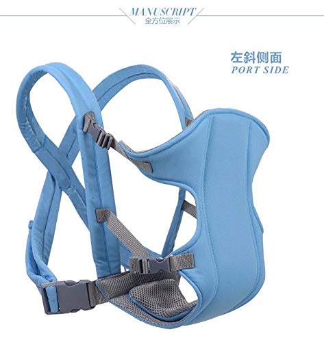 Bolsa Transporte Canguru Bebe Passeio Ergonômico Conforto com Carregador para 12 Kg 2 Posições (Azul