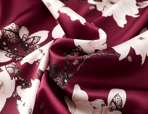 Image of BABEYOND Kimono Robe Cover up Short Satin Floral Silky Kimono Blouse Loose Bachelorette Party Robe