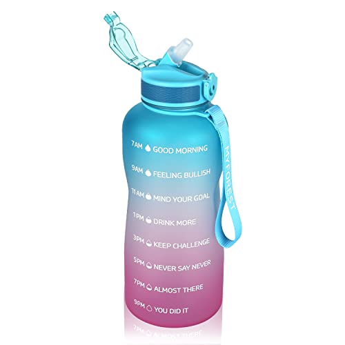 MYFOREST Bouteille d'eau de sport 2,2 l - Bleu et violet Cover