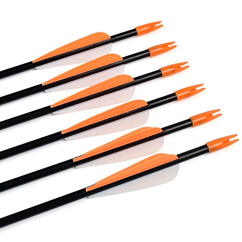 Elong Fiberglass Arrows Archery 26 Inch Target Shooting Practice Safetyglass Recurve Bows Suitable for Youth Children Woman Beginner (6 pcs) - Thumbnail 4