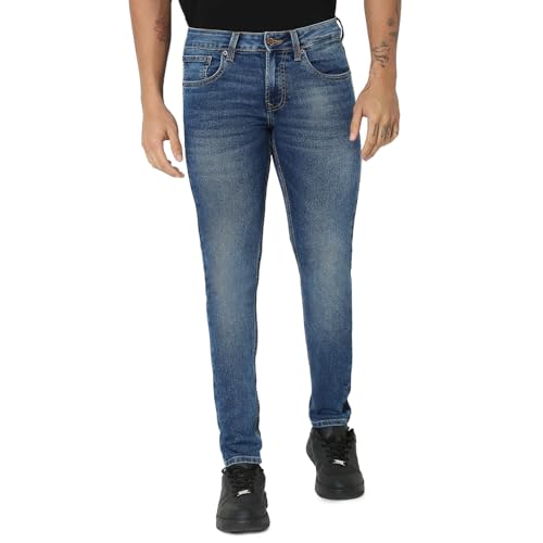 Image of Spykar Men's Skinny Fit Low-Rise Casual Jeans