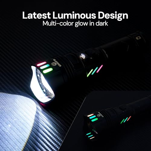 Super Bright Flashlight 100000 High Lumens Rechargeable,Powerful Long Distance 3280ft Strong LED Flash Lights,Long Lasting 10H LCD Digital USB Discharging Function,Focus & Brightness Adjustable - image 2