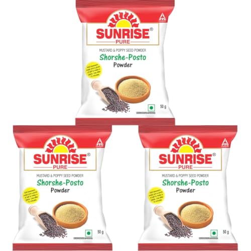 Image of Sunrise Pure Shorshe Posto Spice Powder Pouch, 50 g (Pack of 3)