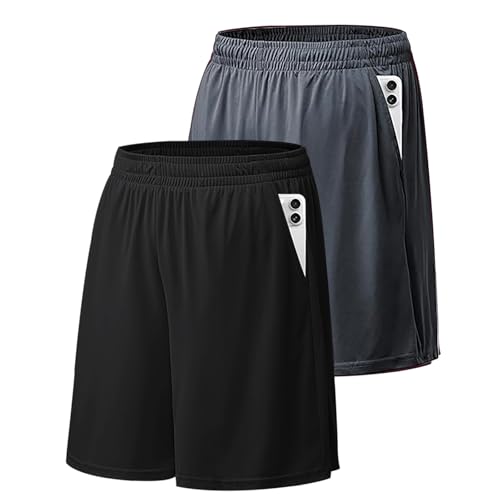 Short de sport homme anti transpiration et chaleur running lot de 2
