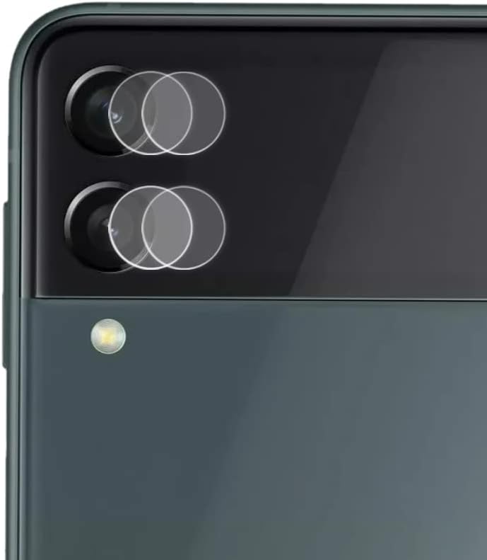 O Ozone [ 2 Pack ] Lens Protector for Samsung Galaxy Z Flip 3 Lens Protector Bubble Free, HD Clear, Scratch Resistant, Anti-Fingerprint, Full Screen Coverage - Clear