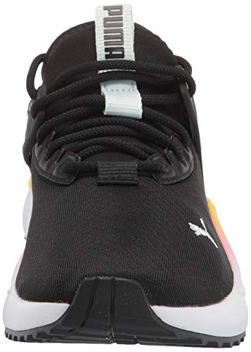 Puma Kids' Pacer Future Sneaker, Black-Green Glimmer-Cantaloupe #TOP1