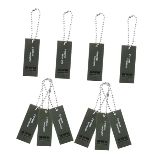 POPETPOP 10pcs Outdoor Survival Whistle: Triple Holes Design Emergency Safety Waterproof Lifesaving Whistle - for Camping Boating Kayaking Hunting Fishing Hiking