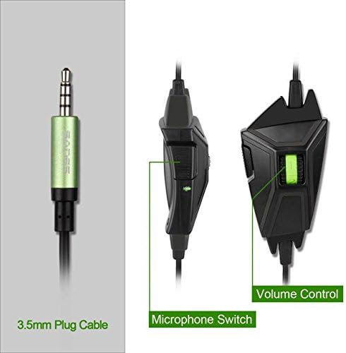 SADES SA933 3.5mm and USB 7.1 Virtual Surround Wired Multi-Platform Gaming Over Ear Headphones with Mic Noise Cancelling Volume Control Gaming Headset for Xbox One PC PS4 Phone image 5