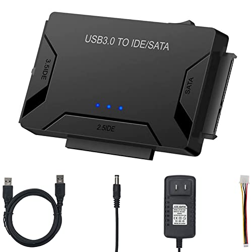 USB 3.0 to IDE/SATA Hard Drive Adapter, External Converter for 2.5