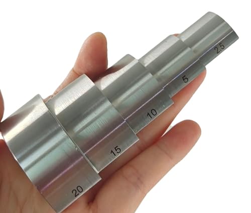 Bloque de calibración ultrasónico de 5 pasos 2.5mm/5mm/10mm/15mm/20mm de acero inoxidable 304 para medidor de espesor ultrasónico en ensayos NDT miniatura 4