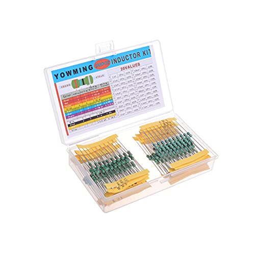 Jingzan DP124 20Values 200 Pcs Inductor 1 Uh To 4.7 Mh 0.5 W Color Ring Inductor 1/2 Watt Assortment Kit thumb #4