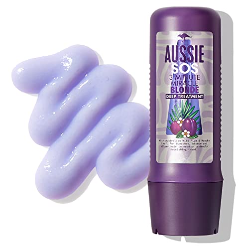 Aussie SOS 3 Minute Miracle Blonde Hair Vegan Deep Treatment Hair Mask, For Blonde Hair In Need of Nourishment, With Australian Wild Plum & Manuka Leaf, 225ml - Image 3