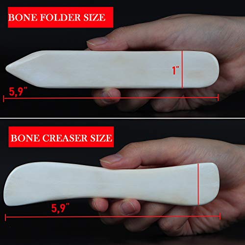 Ecohu Bone Folder & Creaser Tool - 2Pcs - Scoring, Folding For Origami, Paper Crafts, Bookbinding, Leather Crafts And Card Making & Folding Paper #TOP2