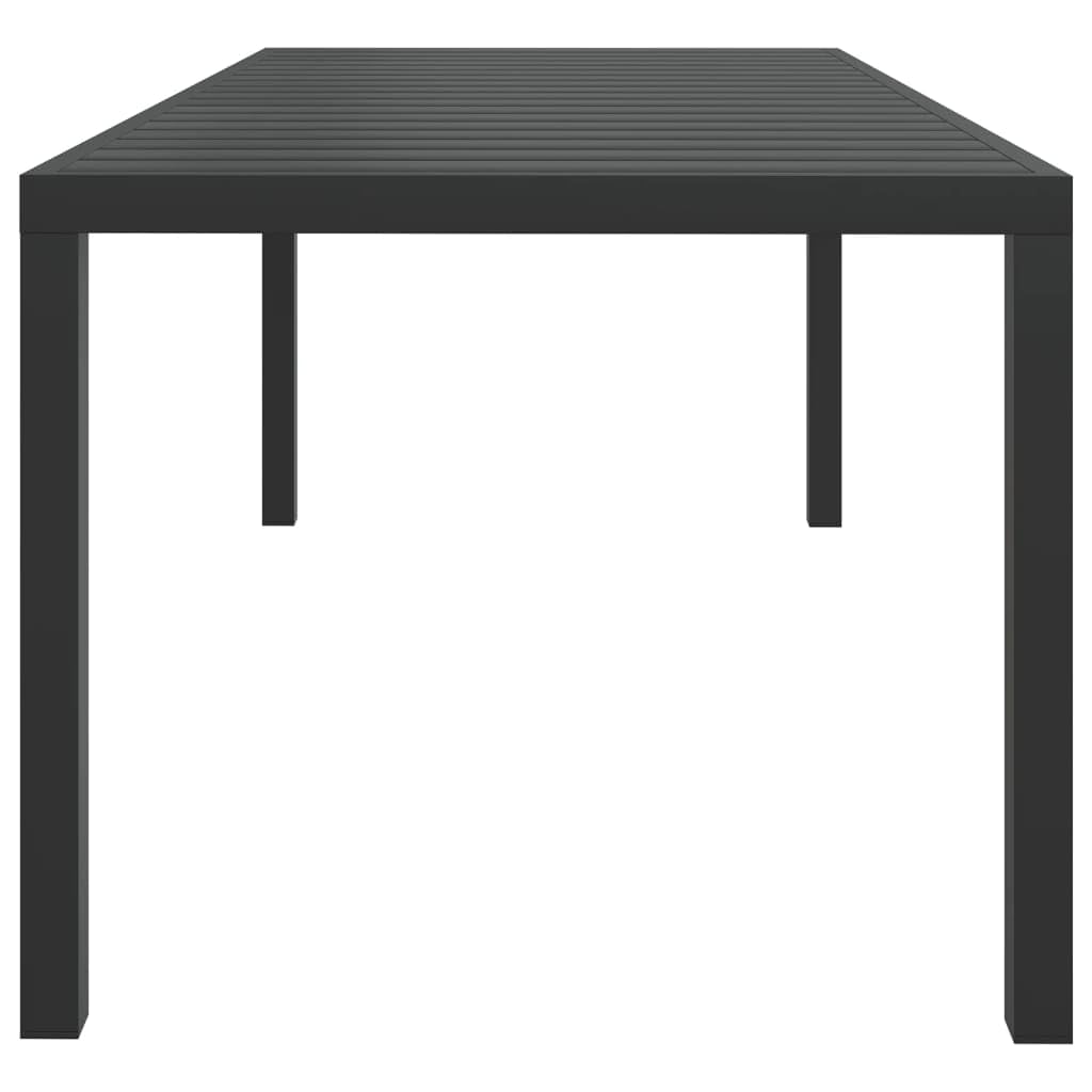 Table De Jardin En Aluminium Et WPC - Noir - Dimensions 185x90x74 Cm - Résistante Aux Intempéries, Facile à Assembler - 11