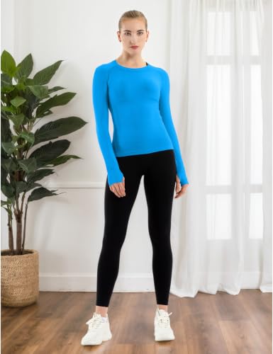Image of MathCat Seamless Long Sleeve Workout Tops for Women