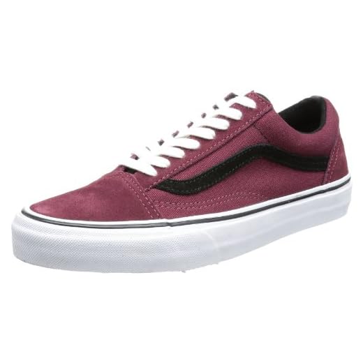 Vans U OLD SKOOL VSDI8TZ sneakers unisex vuxna, Röd mocka canvas - 42.5 EU