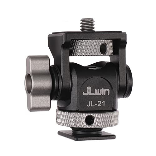 Supporto per monitor per fotocamera supporto per regolabile con attacco flash da 14 girevole a 360° e inclinabile di 180° per da 5 pollici e 7