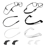 Glasses Strap Sports, Eyeglass Holder Straps for Kids Adult, Safety Sunglasses Straps, Soft Eyewear Retainer String Prevent Eyeglass Slipping with Silicone Anti-Slip Ear Grip Hooks