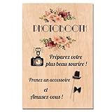 décor pour photobooth mariage dimension : A4 Panneau Photobooth Mariage - Décoration Élégante pour Coin Photo