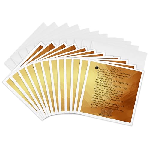 Carte Psaume 23 Le Seigneur est Mon Berger pour fêtes religieuses