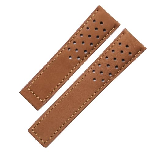 Bracelet en cuir véritable pour Tag Heuer Carrera et Monaco, élégance en vache givrée 20-22mm