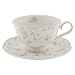 Produktbild Clayre & Eef TWFKS-2 Kaffeetasse mit untertasse Blumenmotiv Ø 15 * 7 cm / 0.25 L