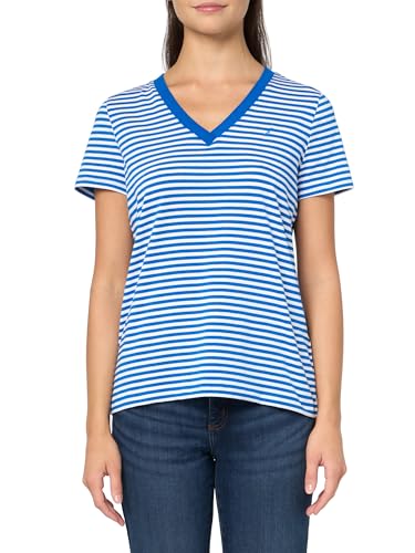 Image of Nautica Women's Solid V-Neck Short Sleeve T-Shirt Shirt