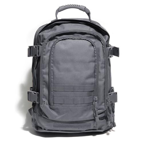 Miramrax Zaino tattico militare da uomo, espandibile, per 3 giorni, con sistema Molle, Grigio, 35L, Zaino tattico militare