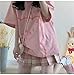 Women Kawaii Bear T-Shirt Cute Japanese Shirt Anime Graphic Tees Korean Preppy Short Sleece Oversized Clothes Tops (Pink,S,Small,Small)