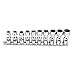 Genius 10 Piece 3/8" Dr. 3/8" Dr. Metric Universal Hand Socket Set GEN-US310