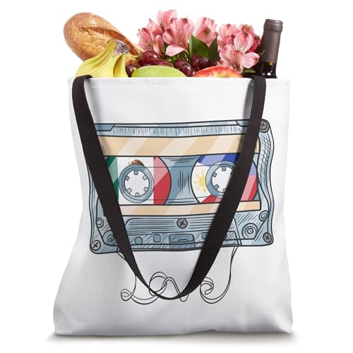 Philippines Mexico Filipino Mexican Mexipino Flag Cassette Tote Bag miniatura 4