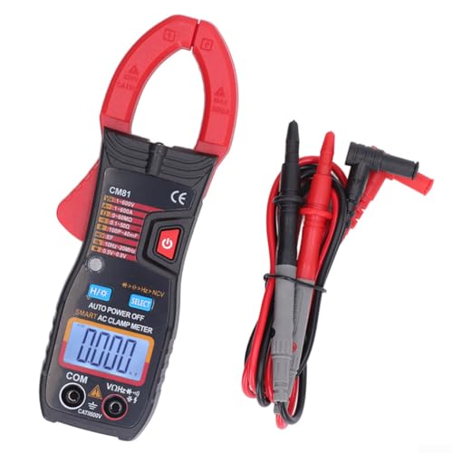 Metro multifuncional de la abrazadera CM81 para la frecuencia de capacitancia de la resistencia actual 1A-600A del voltaje 1V-600V con la pantalla LCD de 6000 dígitos